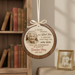 Grandma Memorial Wooden Ornament – Custom Photo Keepsake