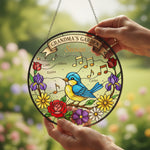 Grandkids' Garden Stained Glass Suncatcher for Grandma – Custom Gift