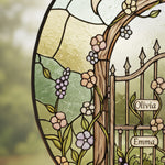 Grandma's Garden Personalized Stained Glass Suncatcher – Custom Gift