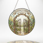 Grandma's Garden Personalized Stained Glass Suncatcher – Custom Gift