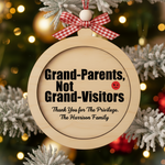 Grandparents Not Visitors Personalized Wooden Ornament for Grandparents