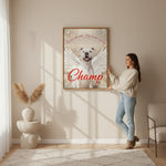 "Hardest Goodbye" Personalized Pet Memorial Canvas - Angel Dog Christmas Gift