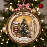 Generations of Joy Personalized Family 3 Layered Wooden Ornament