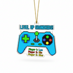Level Up Gamer Personalized Acrylic Ornament for Grandfamily