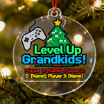 Level Up Grandkids Personalized Acrylic Ornament