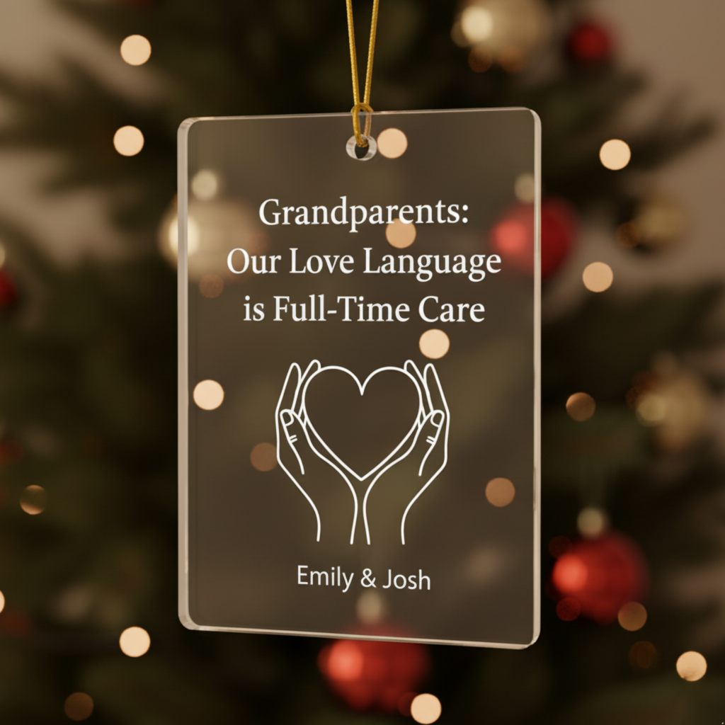 Love Language Personalized Acrylic Ornament for Grandparent