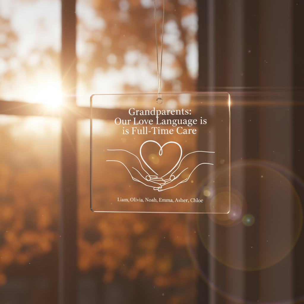 Love Language Personalized Acrylic Ornament for Grandparents