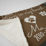"Love Lives Forever" Custom Pet Memorial Blanket - Personalized Photo Collage Throw