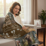 "Love Lives Forever" Custom Pet Memorial Blanket - Personalized Photo Collage Throw