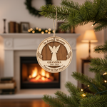 Memorial Angel Wooden Ornament for Grandma – Custom Keepsake