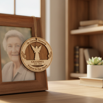Memorial Angel Wooden Ornament for Grandma – Custom Keepsake
