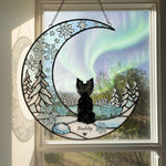 Memorial Crescent Moon Dog Suncatcher for Pet Lovers – Custom Suncatcher