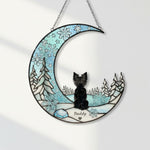 Memorial Crescent Moon Dog Suncatcher for Pet Lovers – Custom Suncatcher