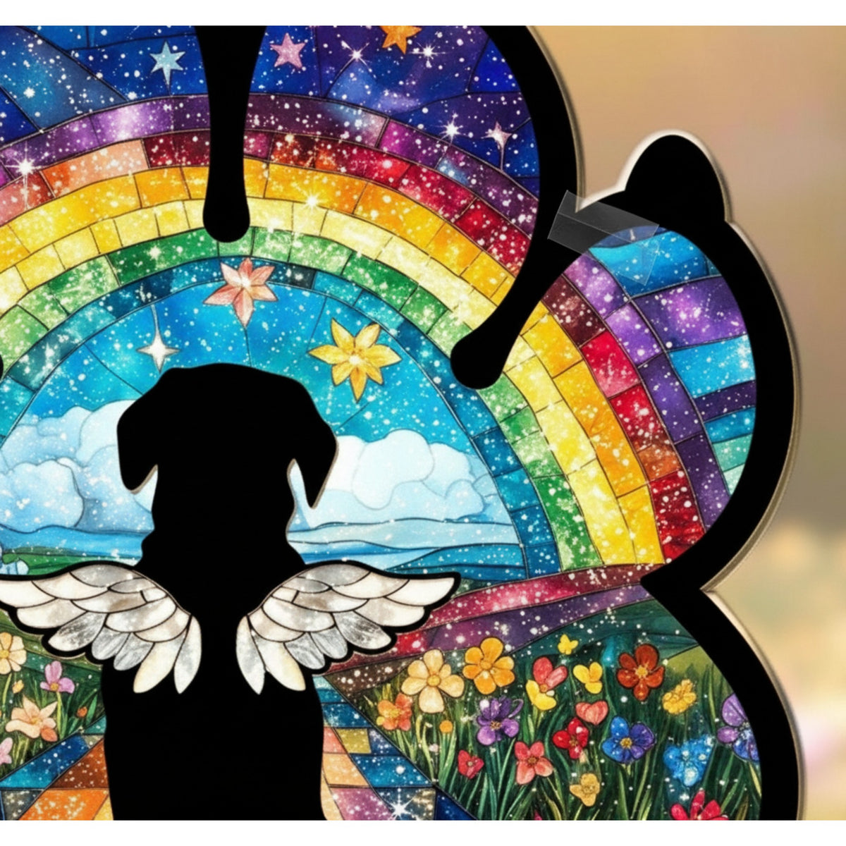 Memorial Paw Print Suncatcher Ornament