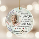 Memorial Photo Ornament for Grandma – Custom Memorial Gift