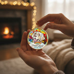 Memorial Stained-Glass Paw Ornament for Pet Lovers – Custom Acrylic Plexiglass Tribute