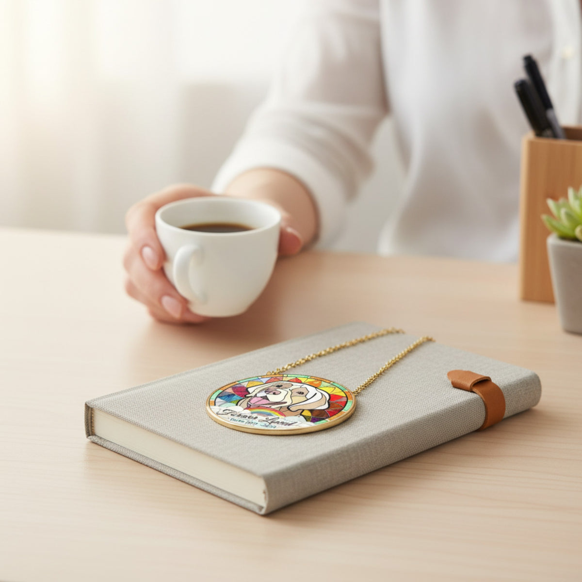 Memorial Stained-Glass Paw Ornament for Pet Lovers – Custom Acrylic Plexiglass Tribute