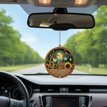 Memorial Sunflower Forest Ornament for Pet Lovers – Layered Wooden and Acrylic Keepsake