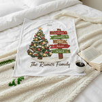 Personalized Family Tree Multigeneration Custom Blanket