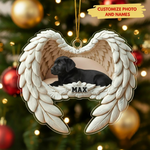 Personalized Labrador Retriever Photo Angel Wings Ornament
