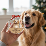 Personalized Photo Dog's First Christmas Ornament