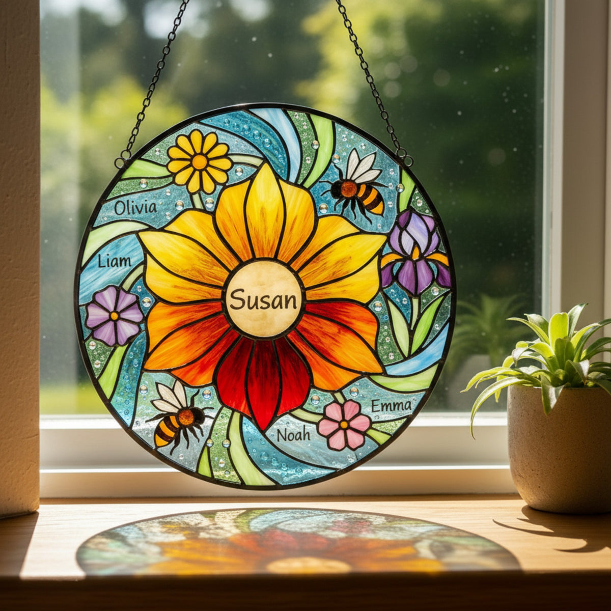 Our Grandkids' Garden Personalized Suncatcher for Grandma – Custom Names