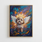 Our Pet Forever Custom Canvas - Angel Dog Portrait Oil Paint Style Wall Decor