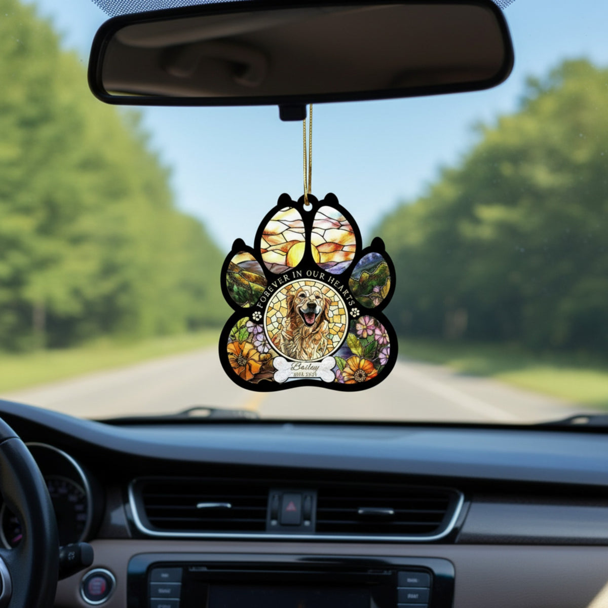 Memorial Paw Print Ornament for Pet Lovers – Custom Photo Keepsake