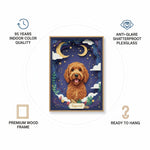 Personalized 3D Paper Cut Pet Memorial Canvas - Celestial Night Sky Dog Art