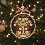 Personalized Family Tree Acrylic Ornament for Family