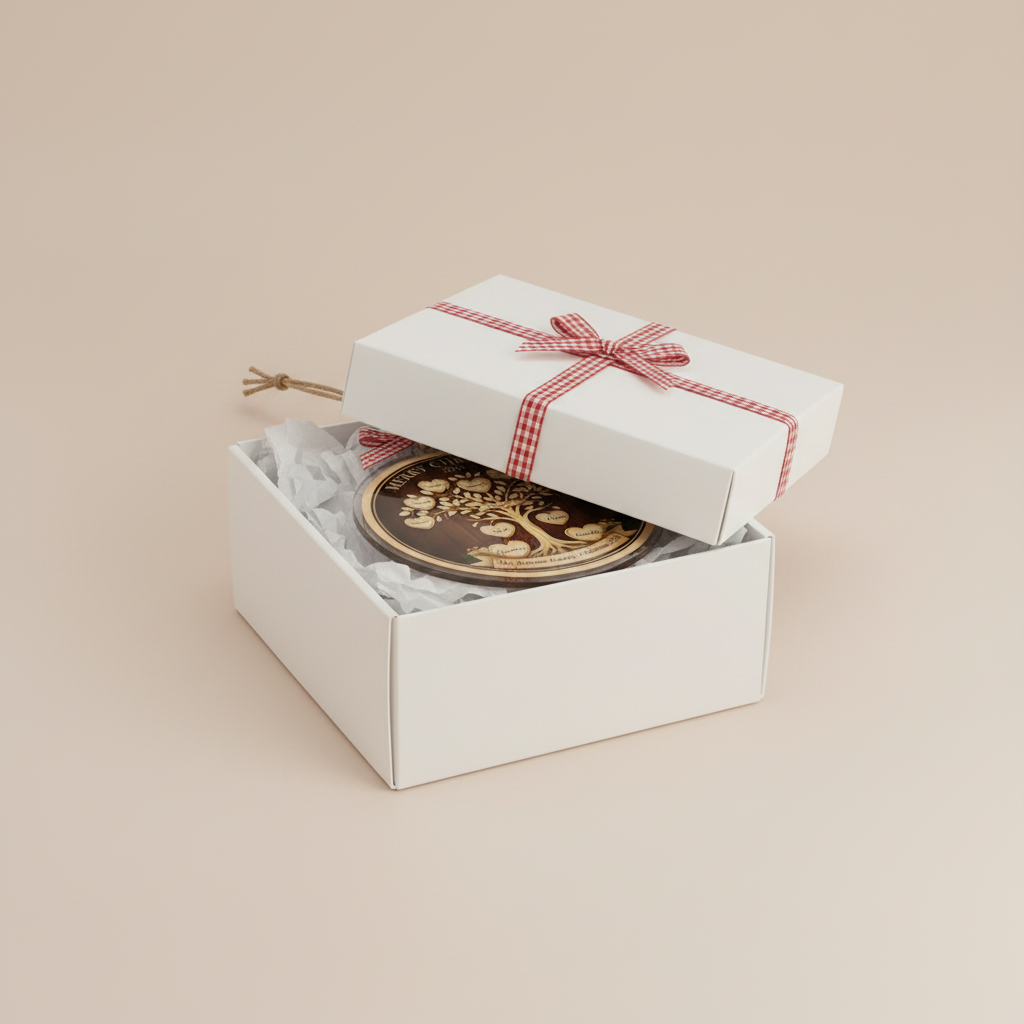 Personalized Family Tree Acrylic Ornament for Family