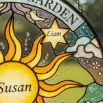 Personalized Grandma's Garden Stained Glass Suncatcher – Custom Names Gift