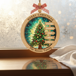 Personalized Multigeneration Family 2 Layered Wooden Ornament