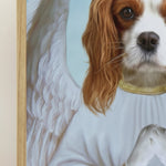 Personalized Pet Angel Portrait Canvas - Custom Dog Head on Angel Robe Keepsake