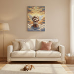 Personalized Pet Angel Portrait Canvas - Heaven Clouds & Angel Wings Keepsake