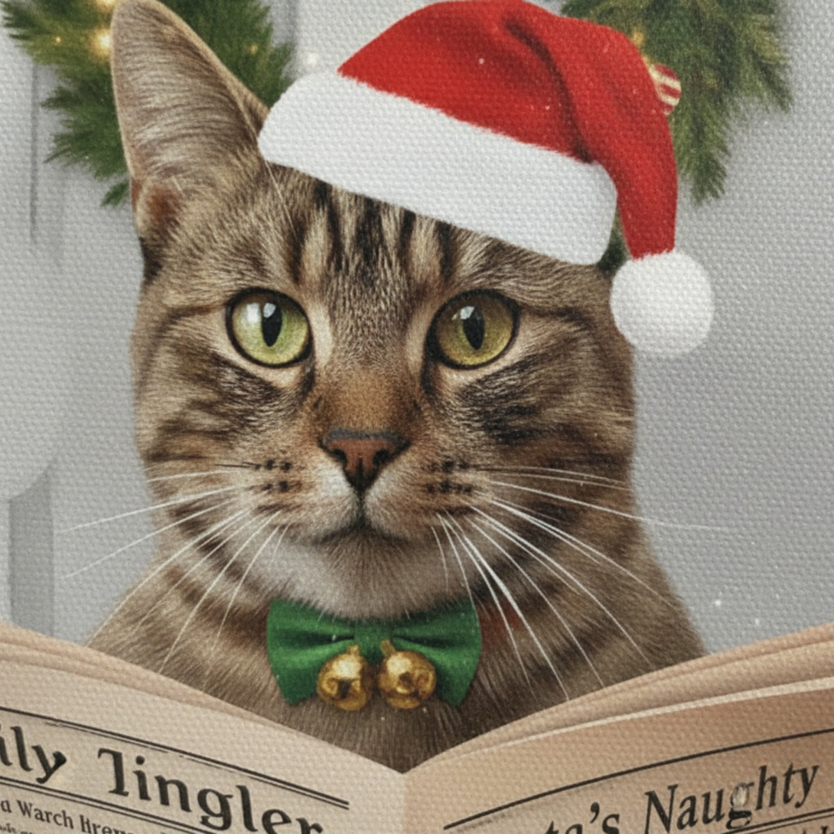 Personalized Pet Reading Newspaper Art Print