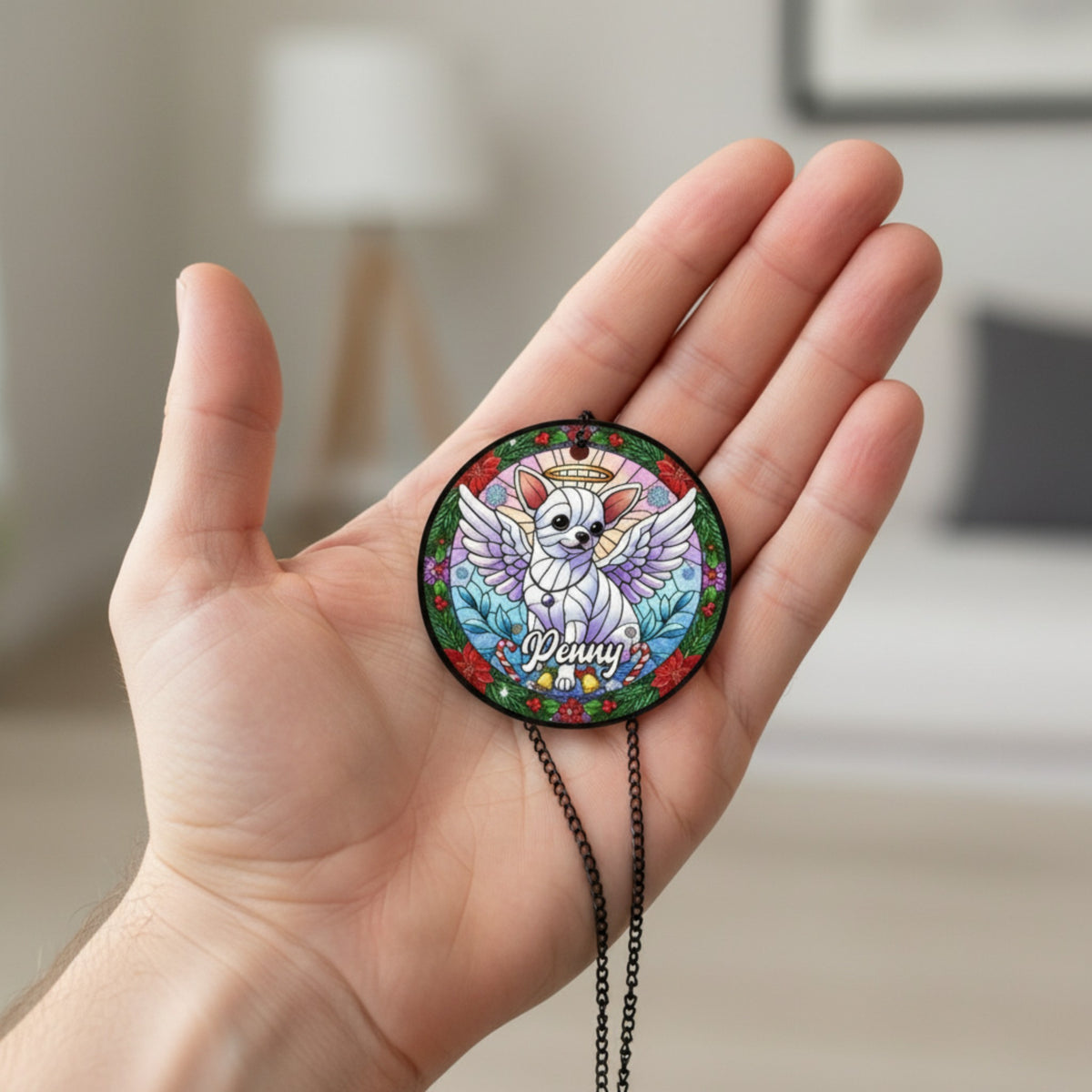 Personalized Pet Angel Suncatcher & Ornament