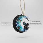 Pet Name Angel Moon Ornament Suncatcher