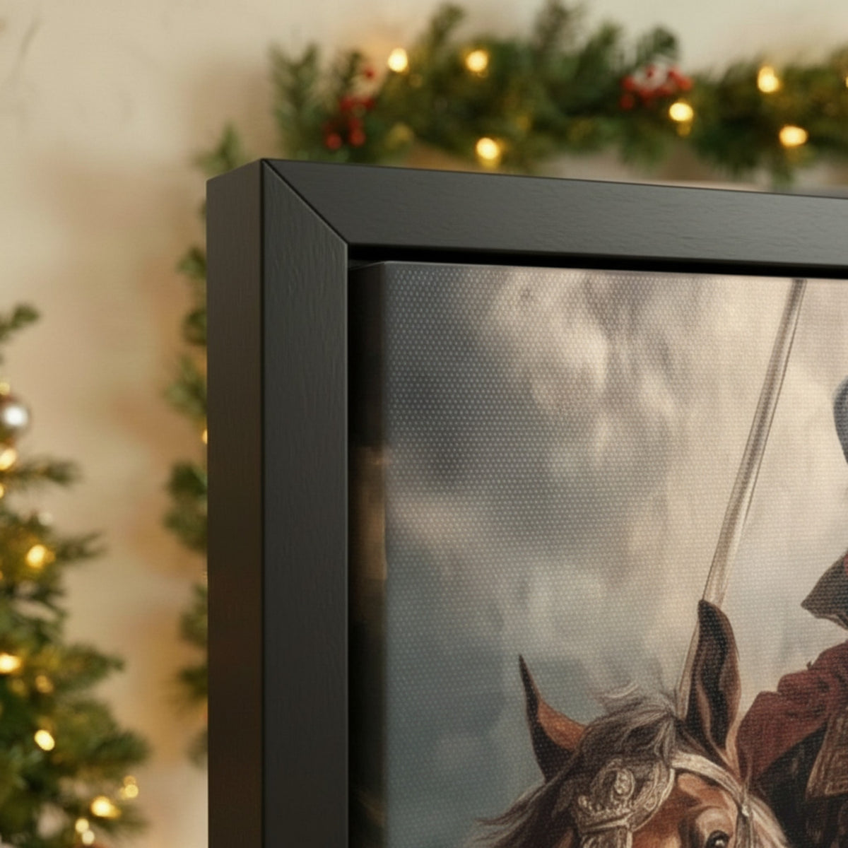 Pet Loss Keepsake Art - Personalized Military Dog Portrait Canvas Print