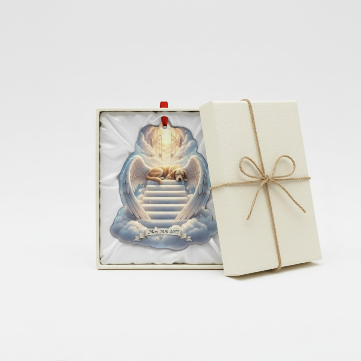 Personalized Pet Angel Wings Memorial Ornament | Custom Photo Rainbow Bridge Keepsake