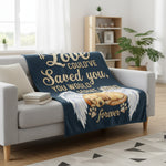 Custom Pet Loss Sympathy Gift Throw - "Lived Forever" Quote Remembrance Blanket
