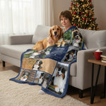 Custom Pet Photo Memorial Blanket - Personalized Dog Loss Keepsake Gift