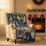 Custom Pet Photo Memorial Blanket - Personalized Dog Loss Keepsake Gift