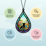 Teardrop Rainbow Bridge Pet Memorial Suncatcher Ornament