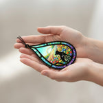 Teardrop Rainbow Bridge Pet Memorial Suncatcher Ornament