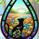 Teardrop Rainbow Bridge Pet Memorial Suncatcher Ornament