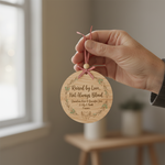 Raised by Love Personalized Wooden Ornament for Family
