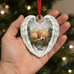 Personalized Pet Loss Angel Wings Ornament | Custom Photo Dog Memorial Keepsake