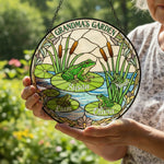 Grandma's Frog Garden Suncatcher – Custom Names Gift