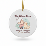 The Whole Crew Personalized Ceramic Ornament for Grandparents